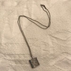 Tiffany & co notes square pendant necklace